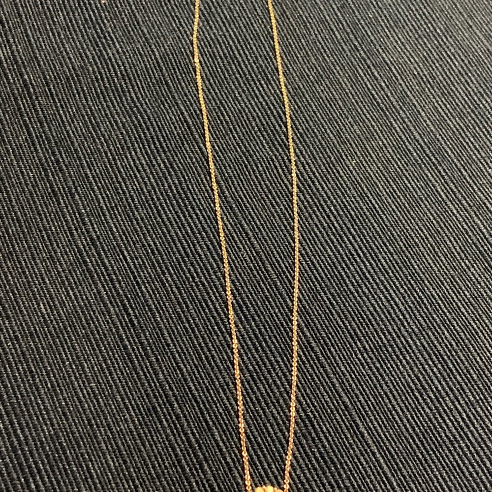 St. silver, lab created white sapphire necklace. - Picture 2 of 2